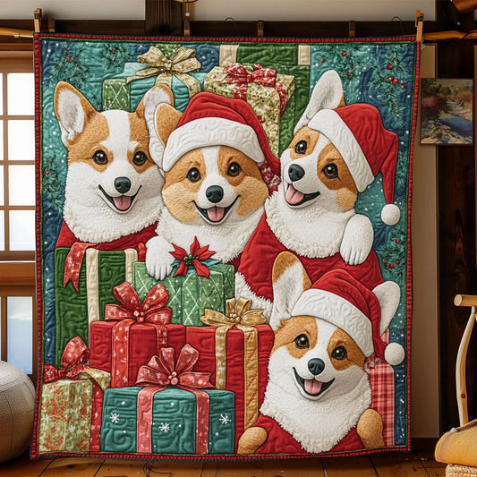 Corgi Cheer Quilt Blanket