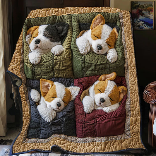Corgi Cozy Quilt Blanket