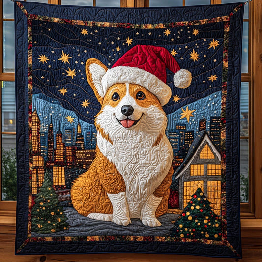 Corgi Magic Quilt Blanket