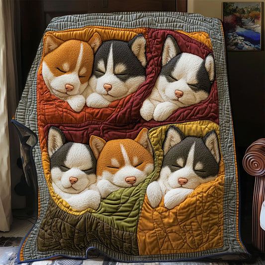 Corgi Nest Quilt Blanket