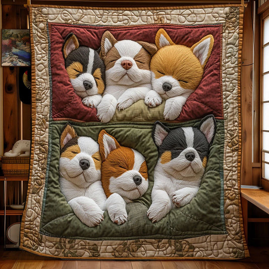 Corgi Quilt Quilt Blanket