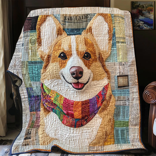 Corgi Spirit Quilt Blanket