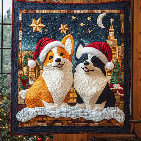Corgis Joy Quilt Blanket