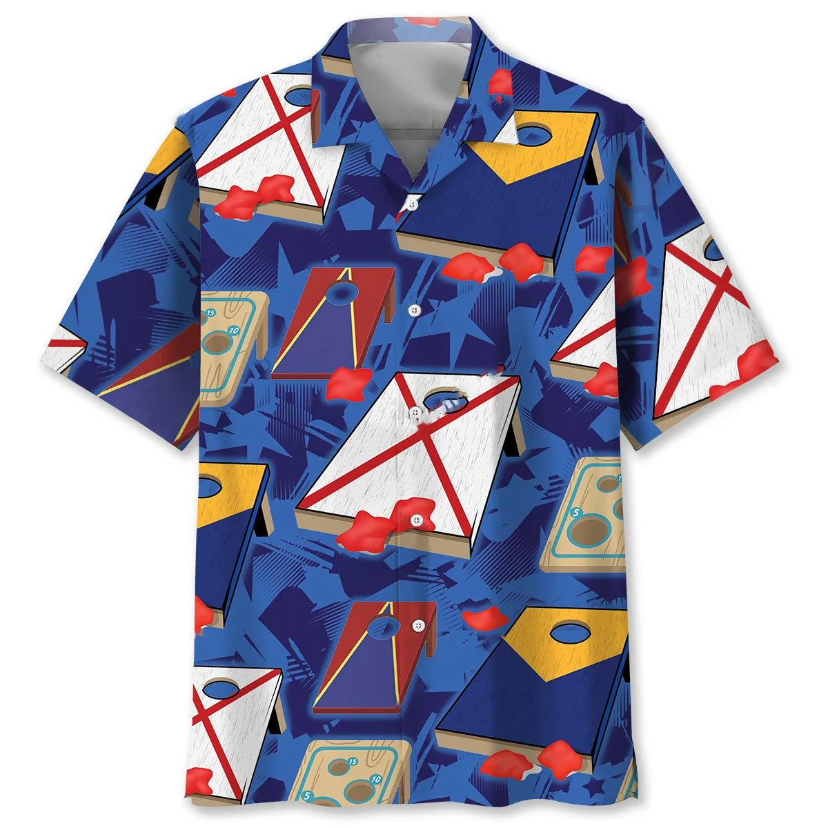 Cornhole Blue Usa Hawaiian Shirt