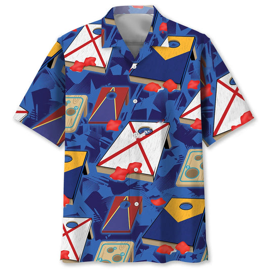 Cornhole Blue Usa Hawaiian Shirt