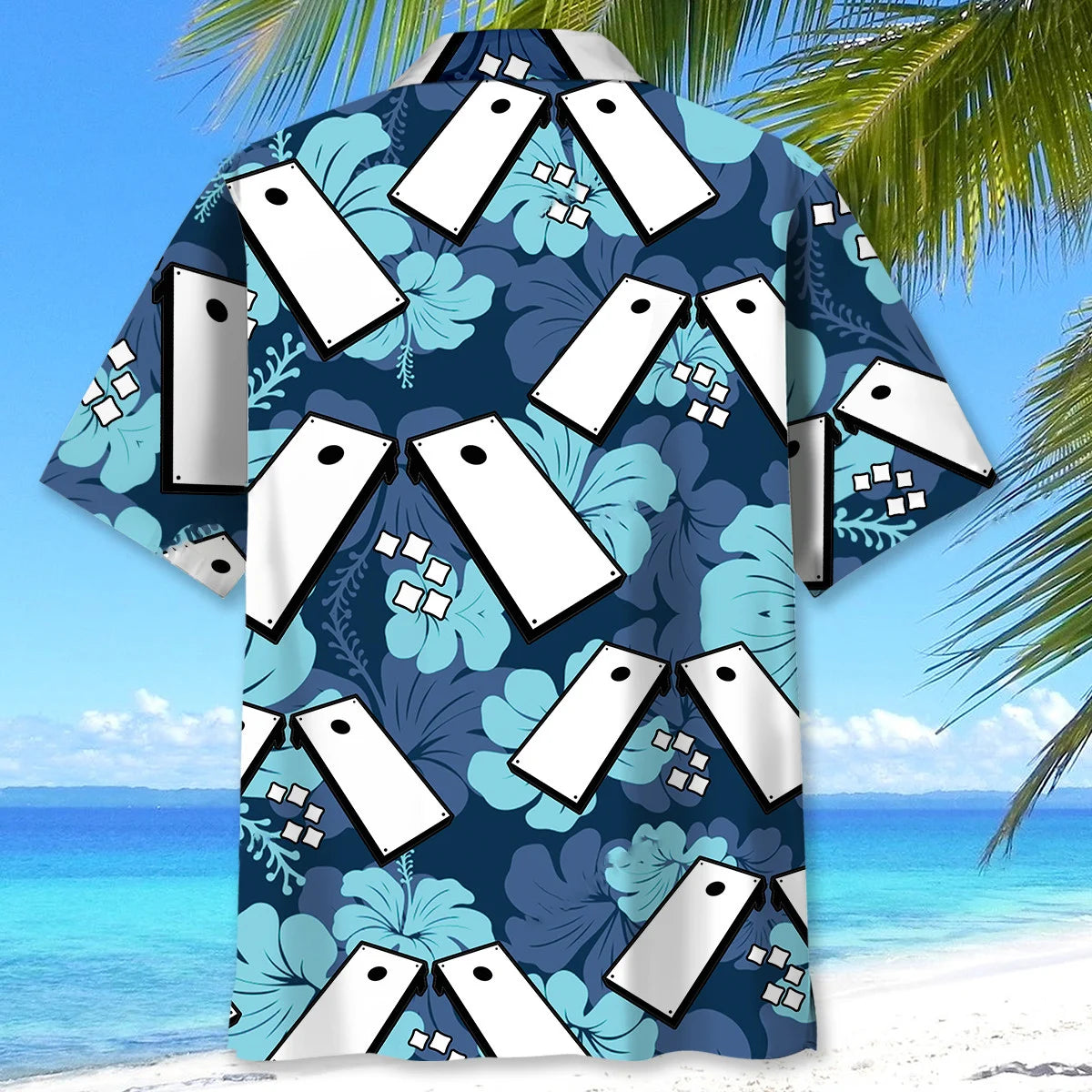 Cornhole Hibiscus Hawaiian Shirt