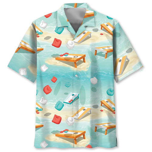Cornhole Tropical Beach Hawaiian Shirt