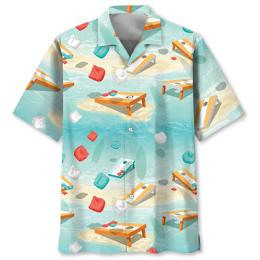 Cornhole Tropical Beach Hawaiian Shirt