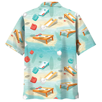 Cornhole Tropical Beach Hawaiian Shirt