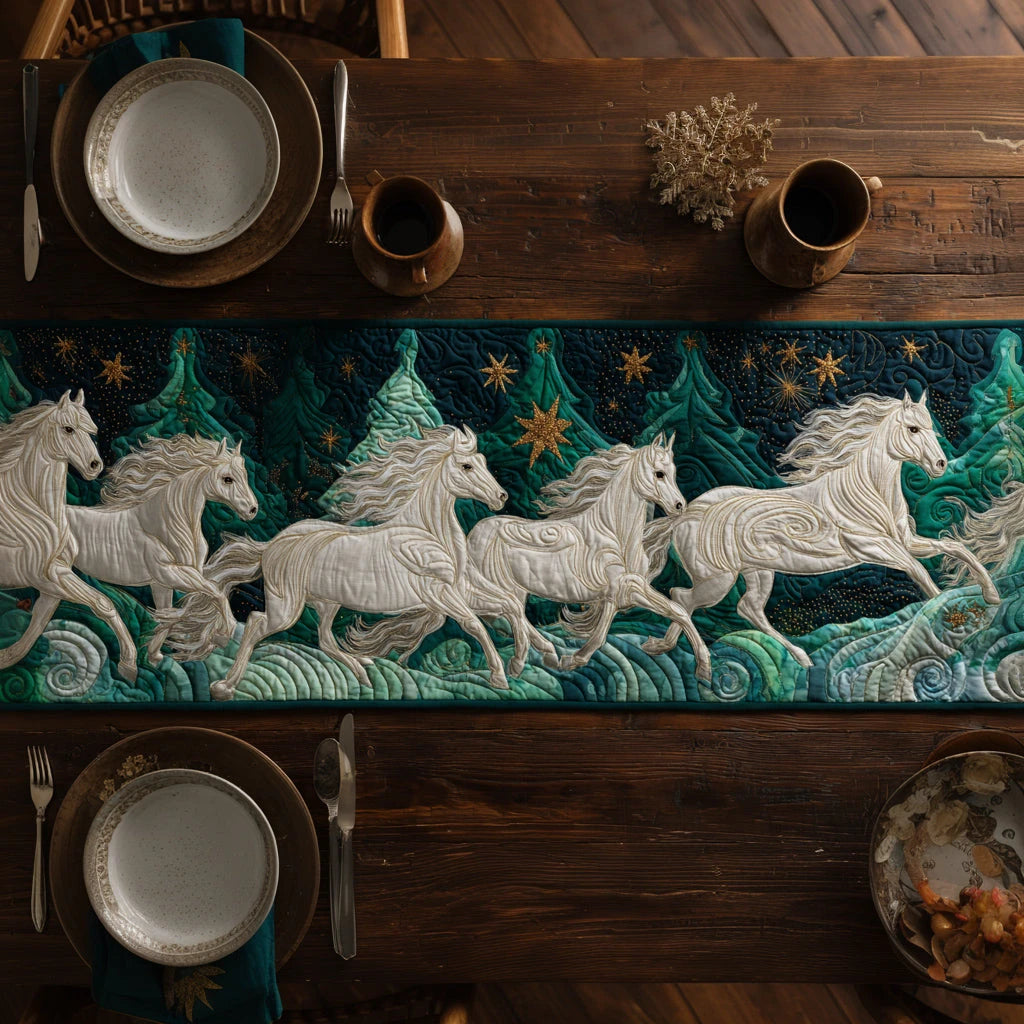 Cosmic Horse Success Quilted Table Runner