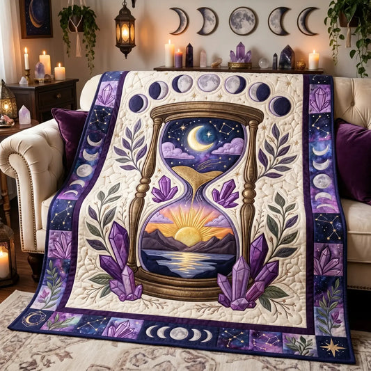 Cosmic Hourglass Quilt Blanket