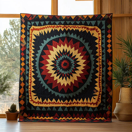 Cosmic Wheel Quilt Blanket