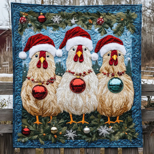 Cosy Coop Chicken Quilt Blanket