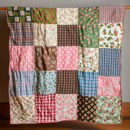 Cottage Bloom Patch Quilt Blanket