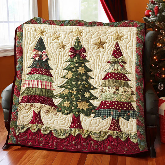 Cottage Hearth Patchwork Tree Quilt Blanket