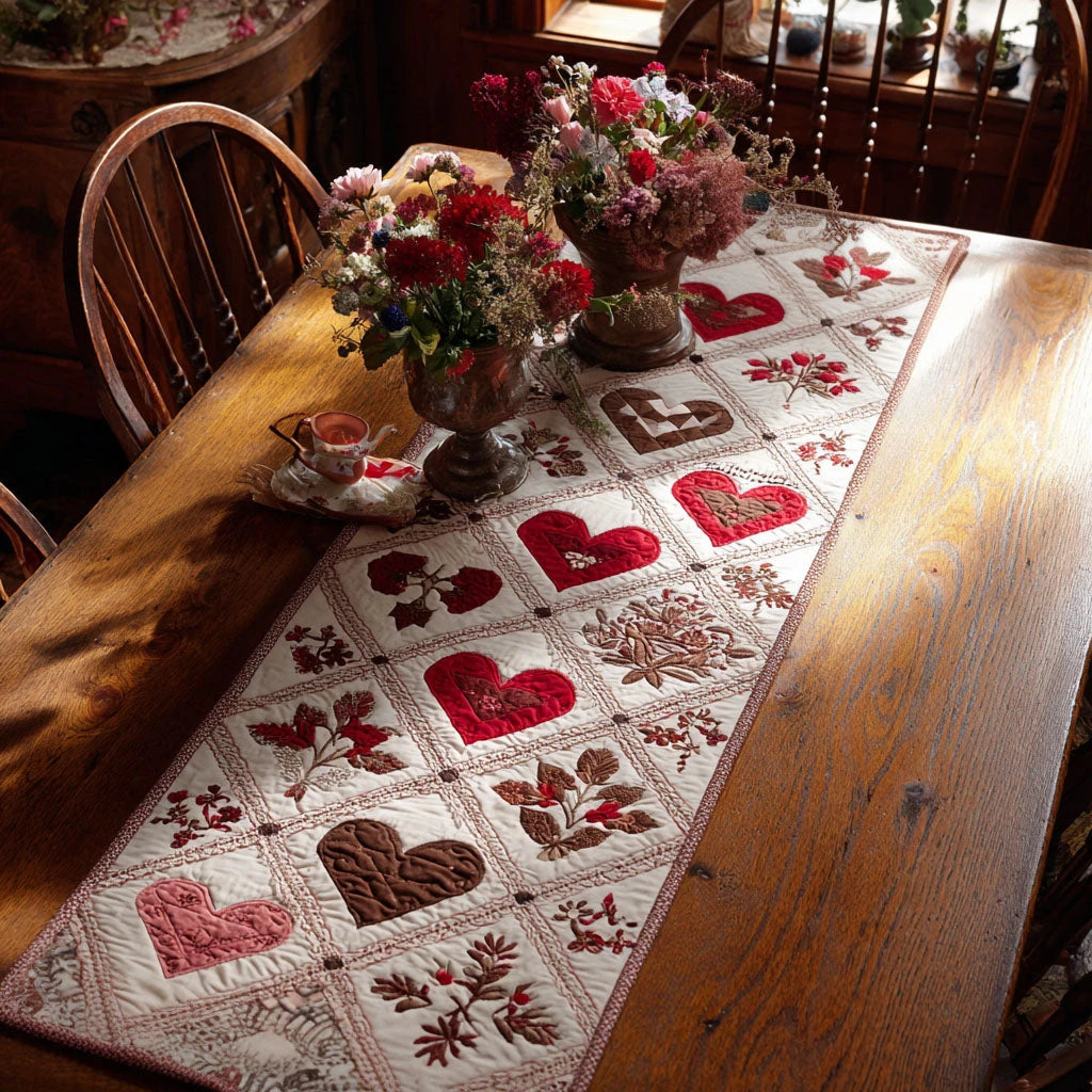 Cottage Love Story Quilted Table Runner