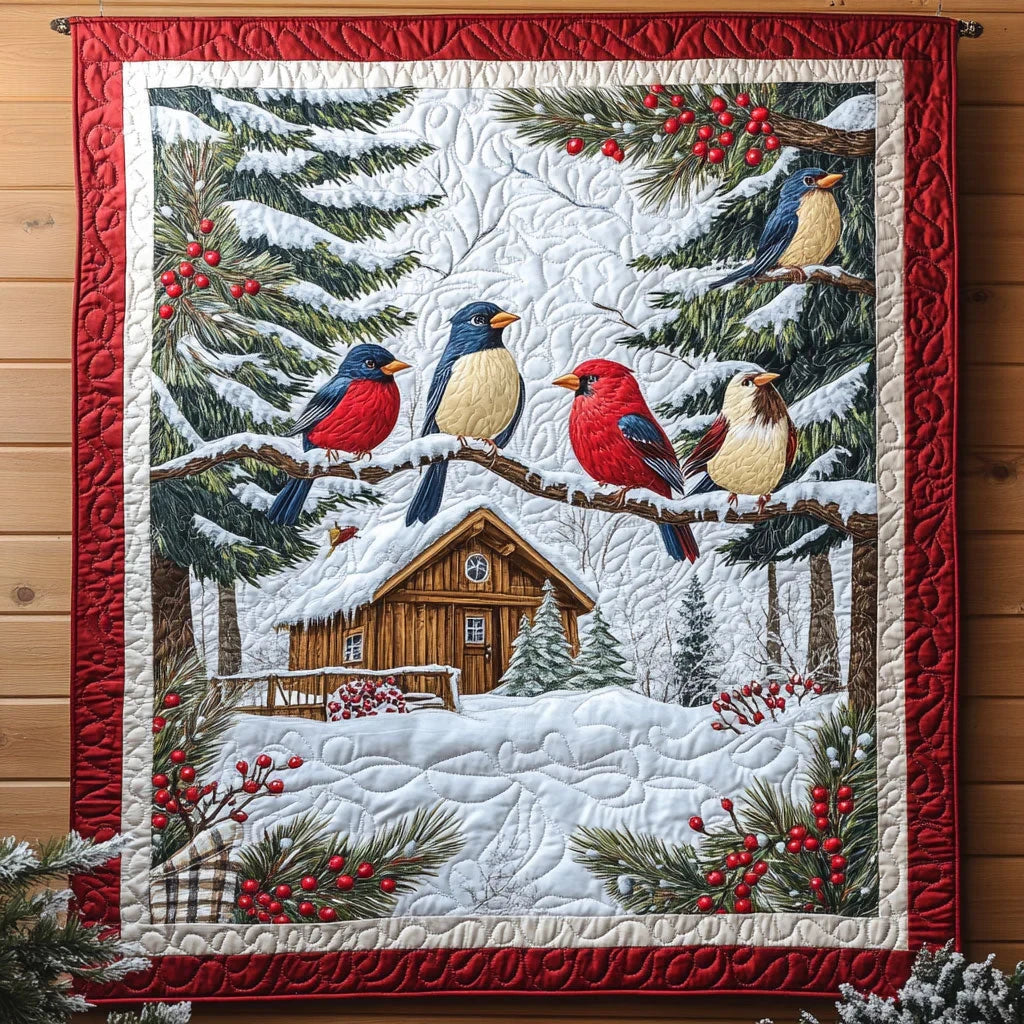 Cottage Winter Quilt Blanket