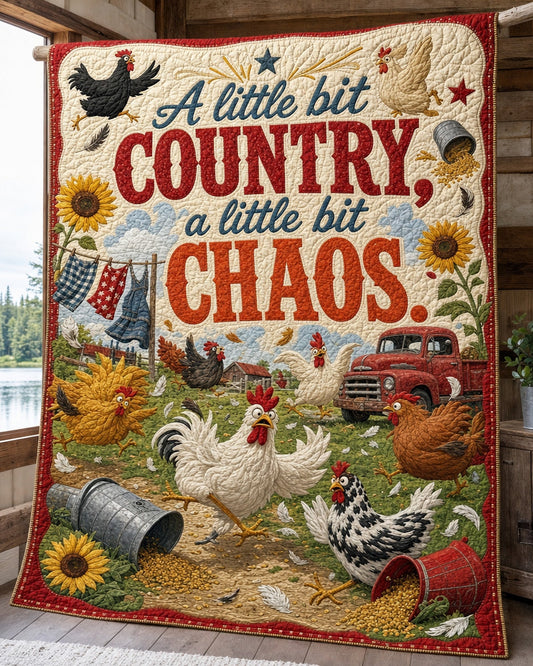Country Chaos Quilt Blanket - Quilted Blanket by OtterMia
