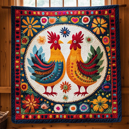 Country Chicken Quilt Blanket