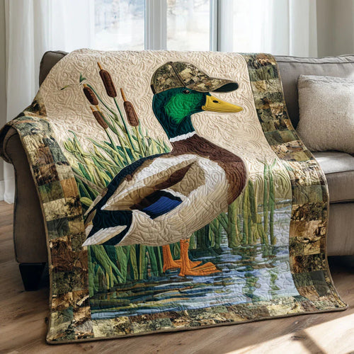 Country Duck Quilt Blanket - Quilted Blanket by OtterMia