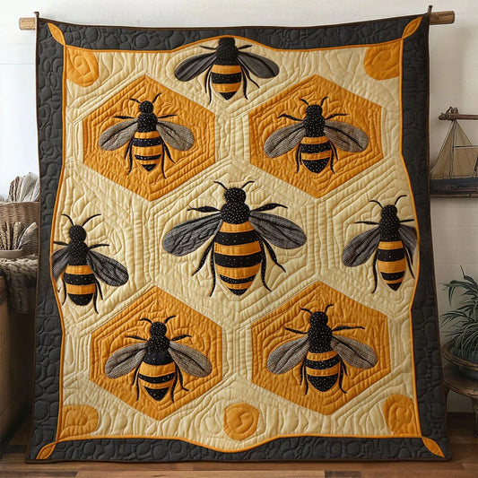 Country Hive Bee Quilt Blanket