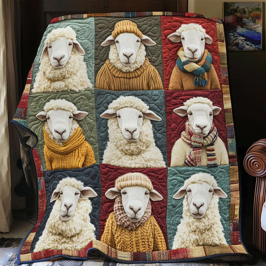 Country Sheep Quilt Blanket