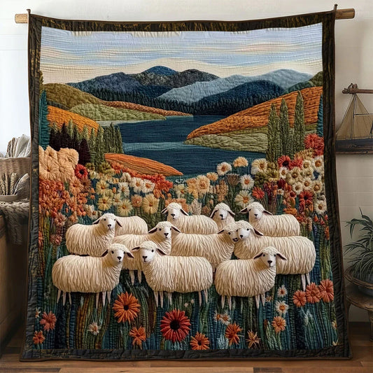 Country Sheep Quilt Blanket