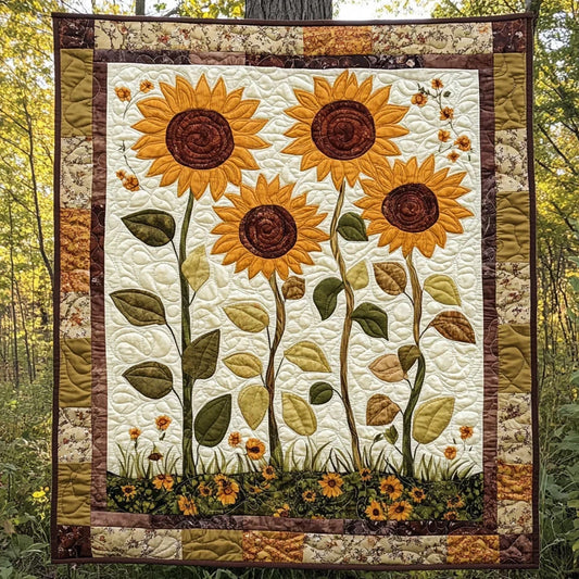 Country Sunflowers Quilt Blanket