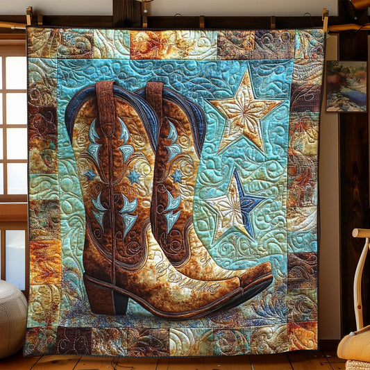 Cowboy Boot Quilt Blanket