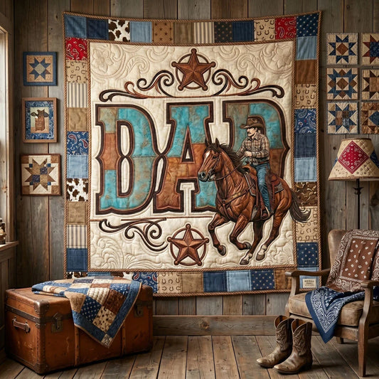 Cowboy Dad Legacy Quilt Blanket