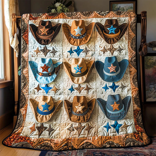 Cowboy Hats Quilt Blanket