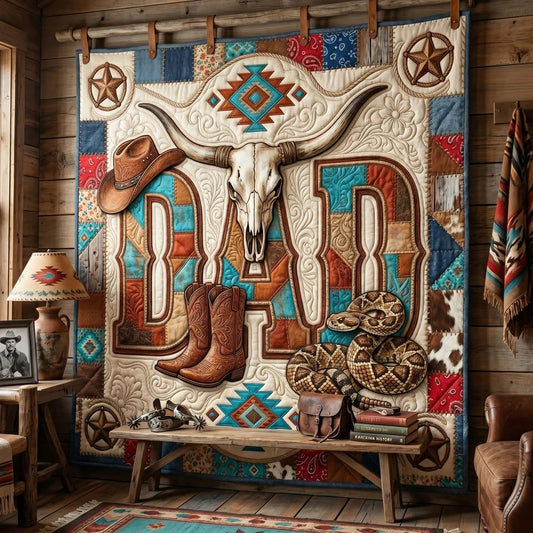 Cowboy Legacy Dad Quilt Blanket