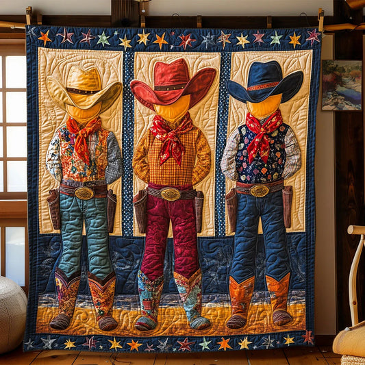 Cowboy Trio Quilt Blanket