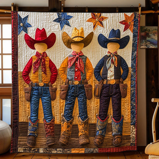 Cowboy Trio Quilt Blanket
