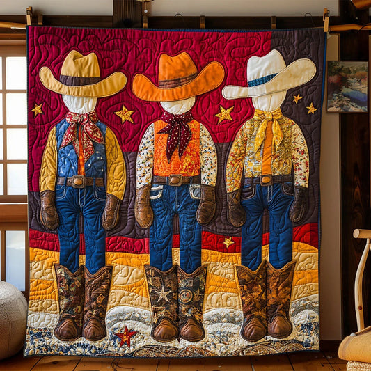 Cowboy Trio Quilt Blanket