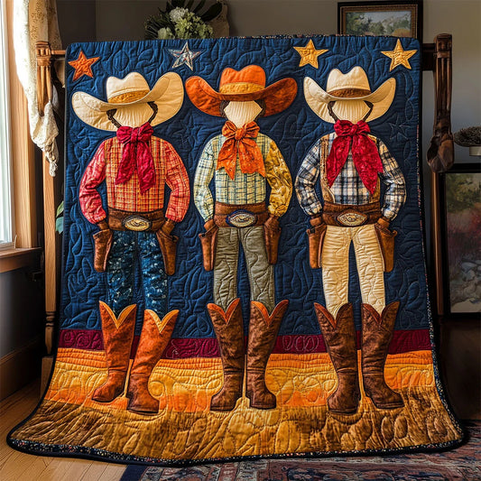 Cowboy Trio Quilt Blanket