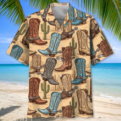 Cowboy Boots Spurs Parade Hawaiian Shirt