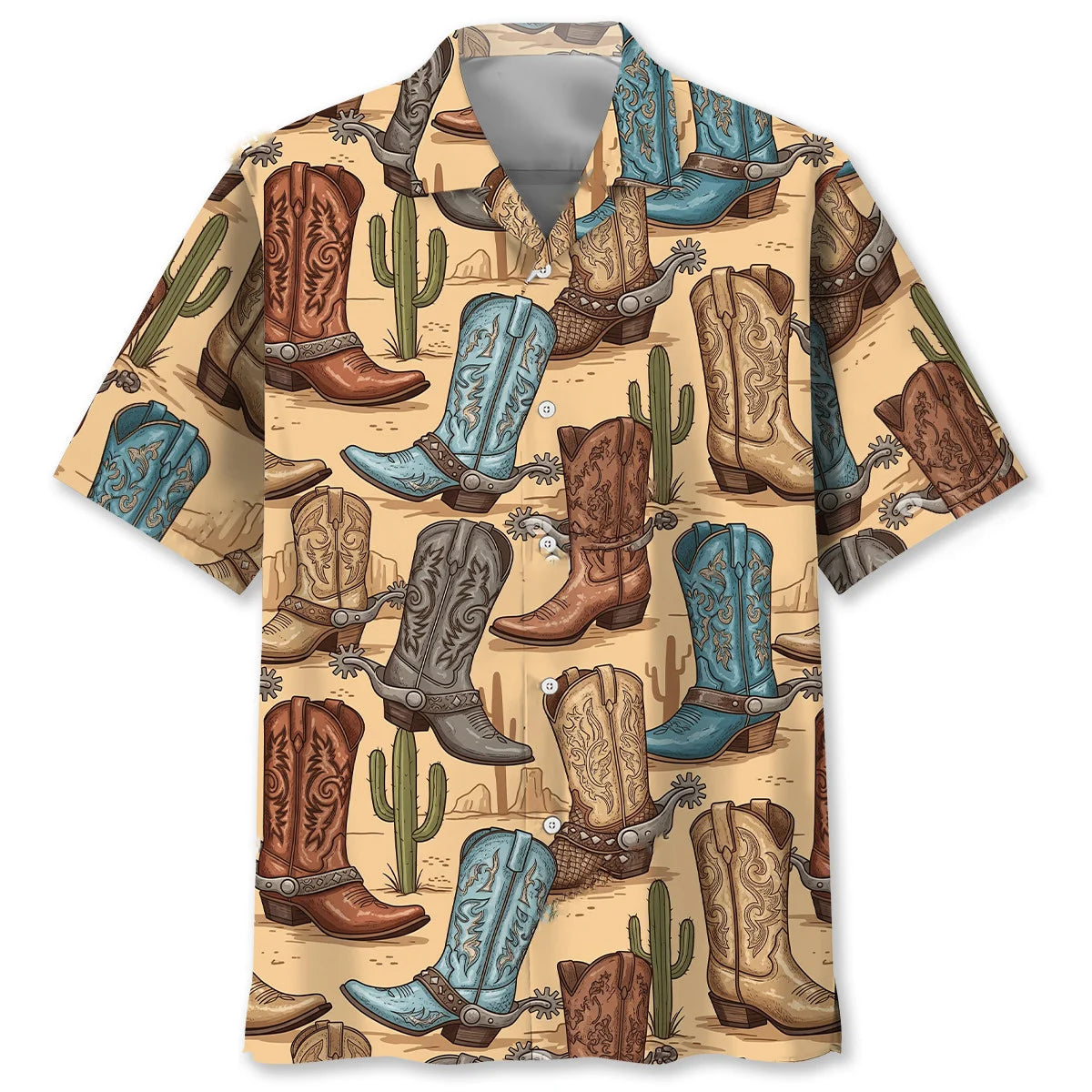 Cowboy Boots Spurs Parade Hawaiian Shirt