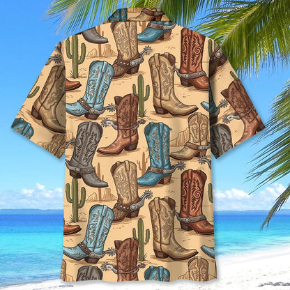 Cowboy Boots Spurs Parade Hawaiian Shirt