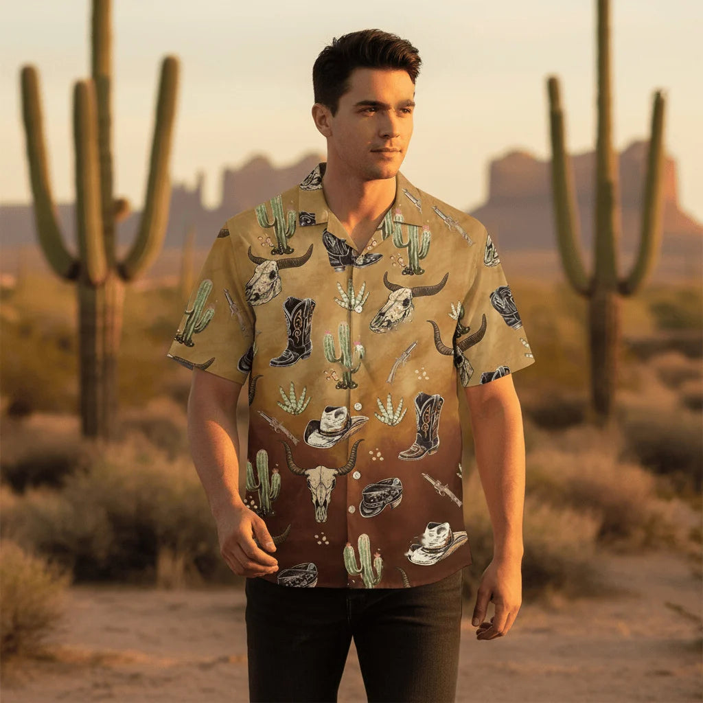 Cowboy Cactus Hawaiian Shirt