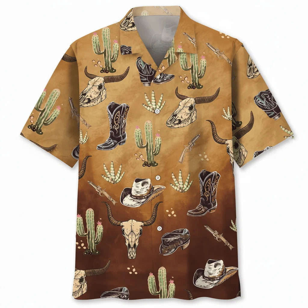 Cowboy Cactus Hawaiian Shirt