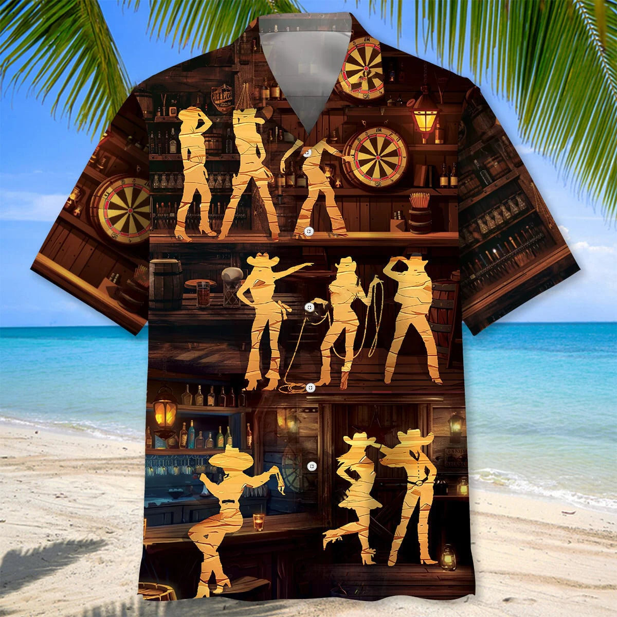 Cowboy Cowgirl Bar Hawaiian Shirt