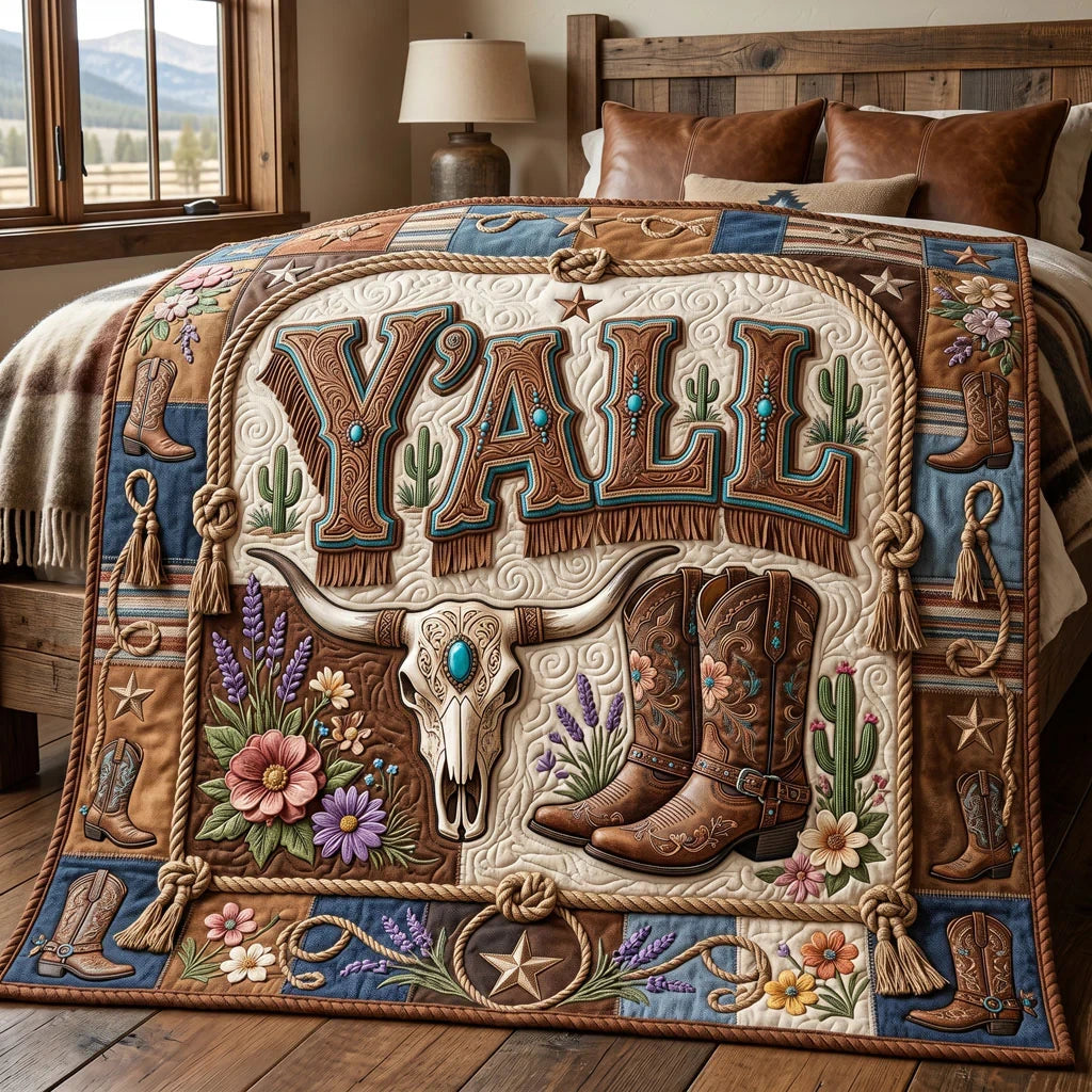 Cowgirl Elegance Quilt Blanket