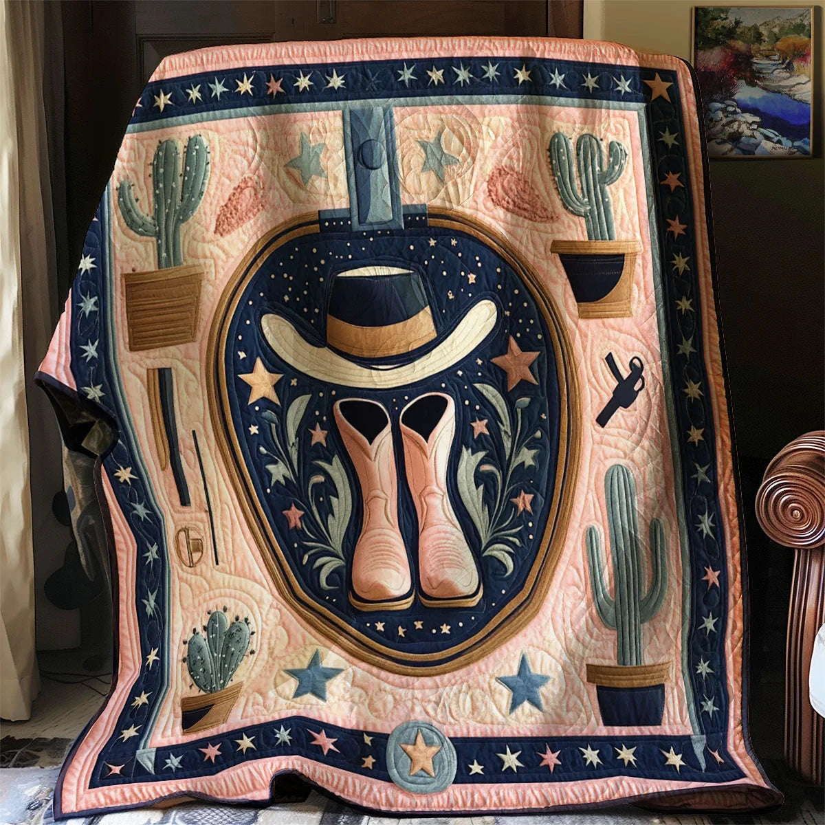 Cowgirl Quilt Blanket