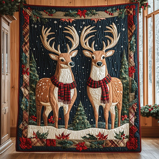 Cozy Antlers Quilt Blanket