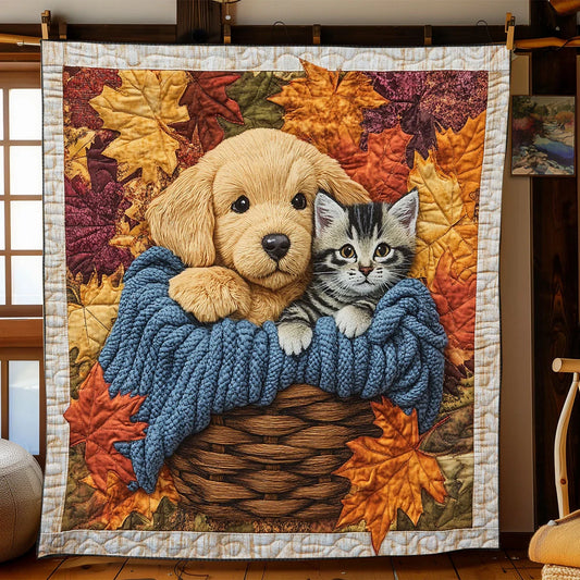 Cozy Autumn Pet Quilt Blanket