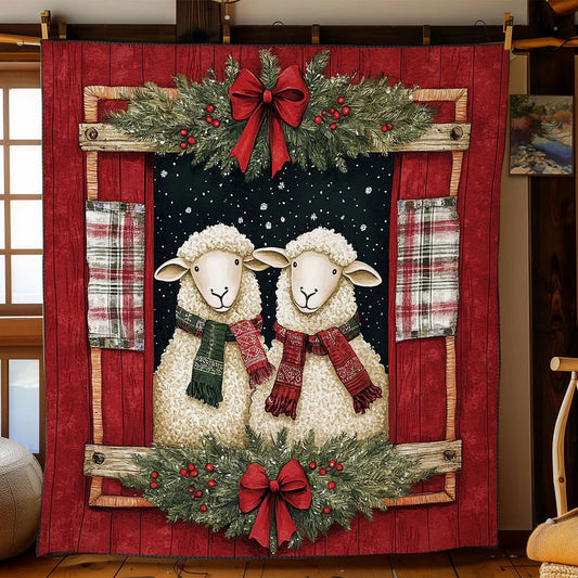Cozy Barn Sheep Quilt Blanket