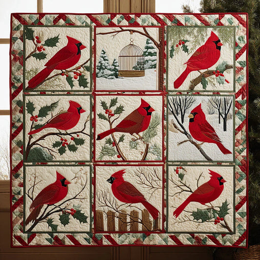 Cozy Cardinal Quilt Blanket