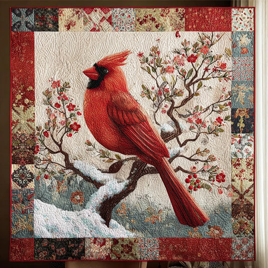 Cozy Cardinal Quilt Blanket