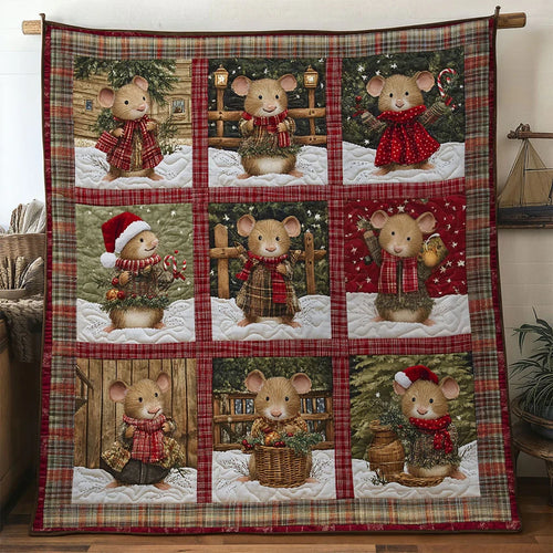 Cozy Carol Mouse Quilt Blanket